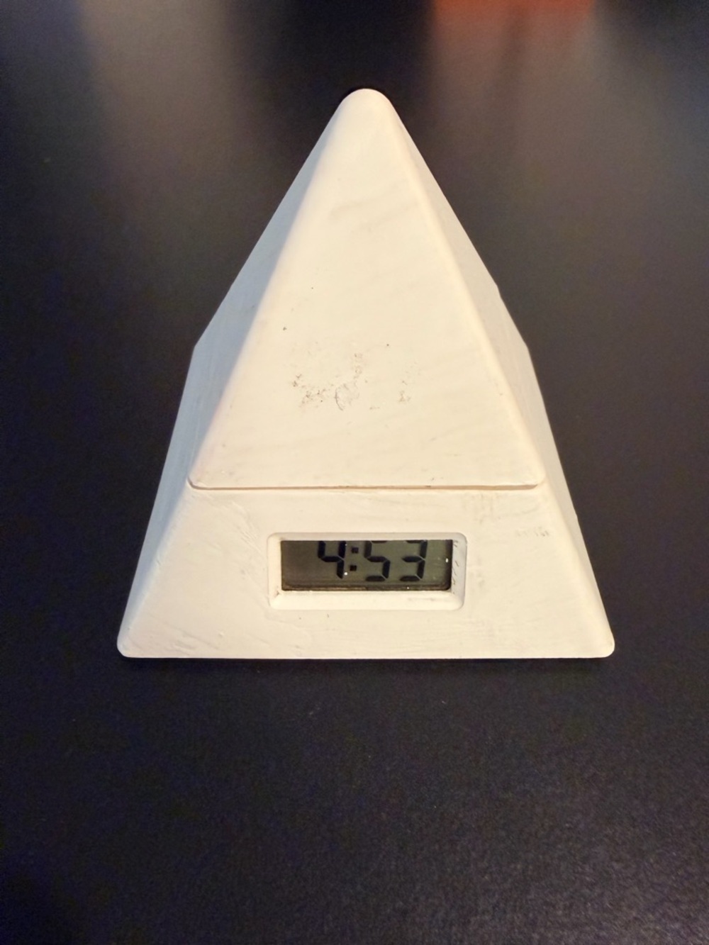 Vintage pyramid digital clock with calculator, functional. Solar + Battery